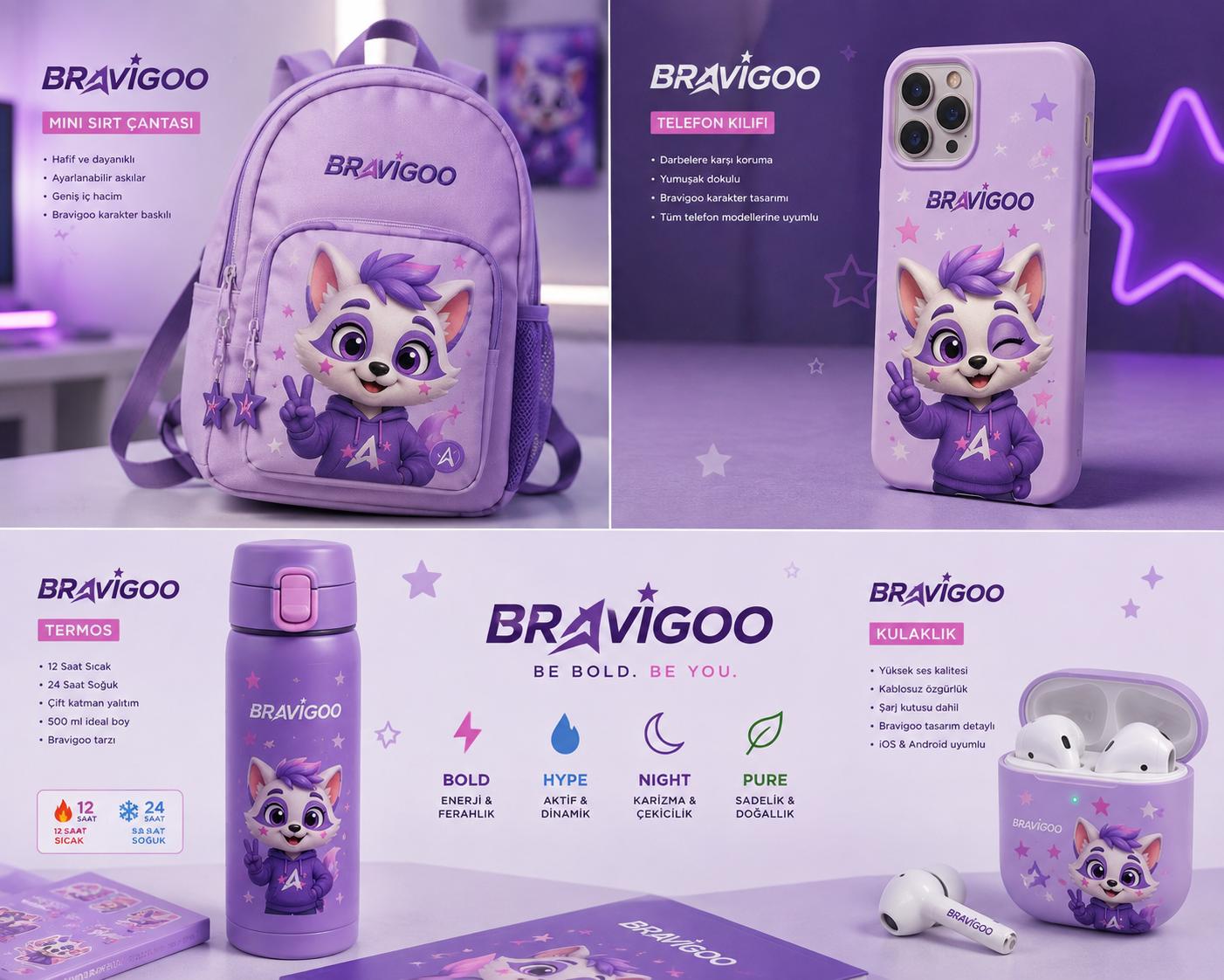 Bravigoo mini sırt çantası ve telefon kılıfı