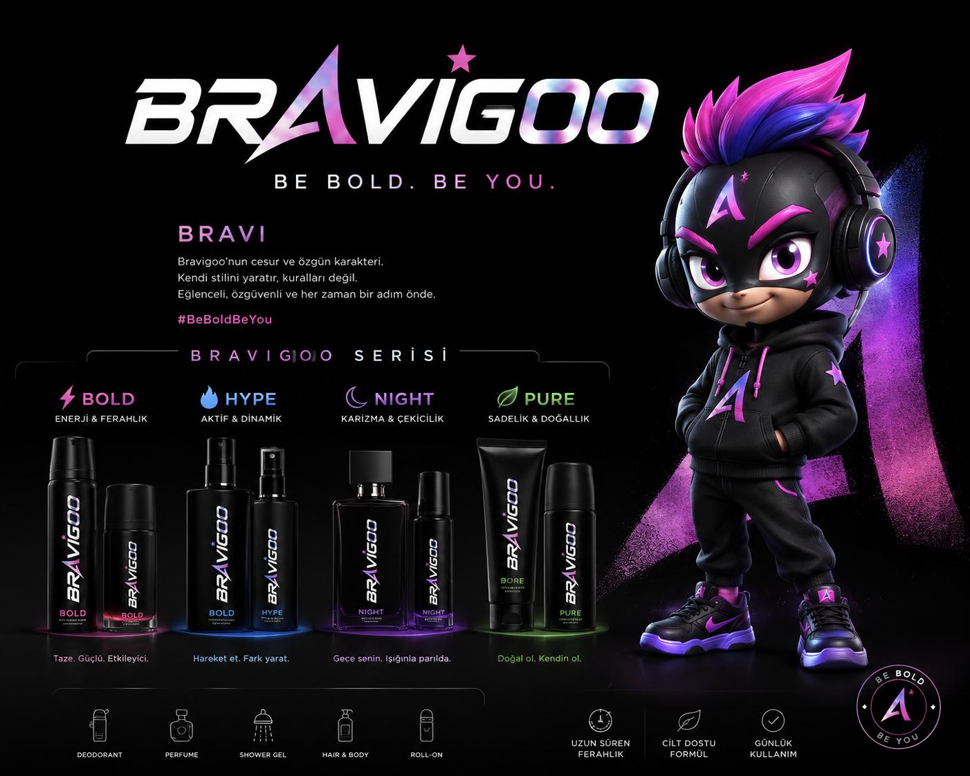 Bravigoo koleksiyonları ve günlük bakım evreni